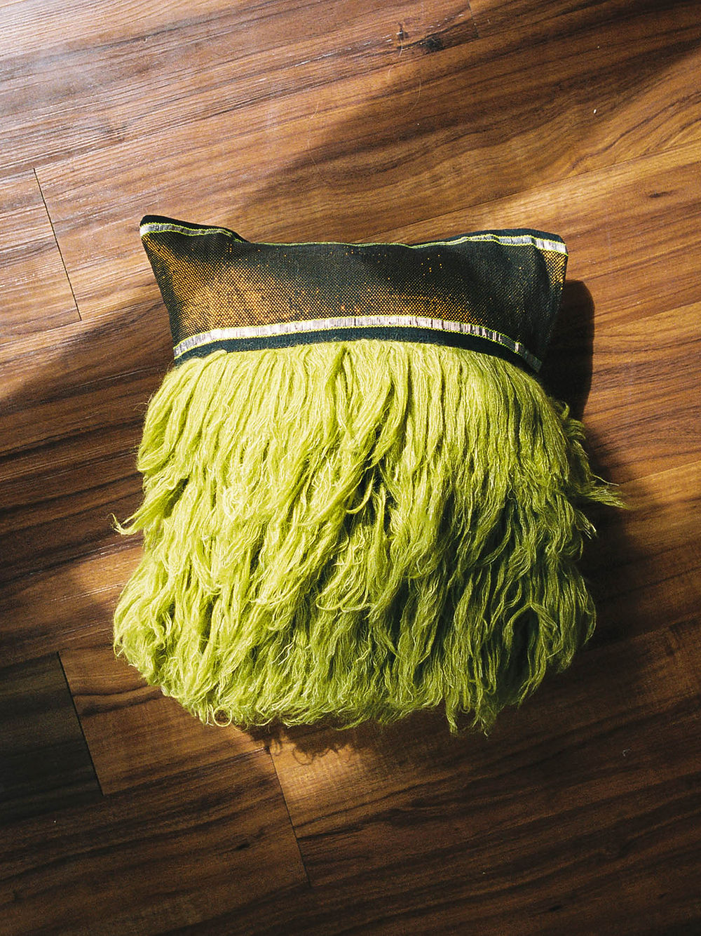 Wugo Throw Pillow - Black/Galapagos Green