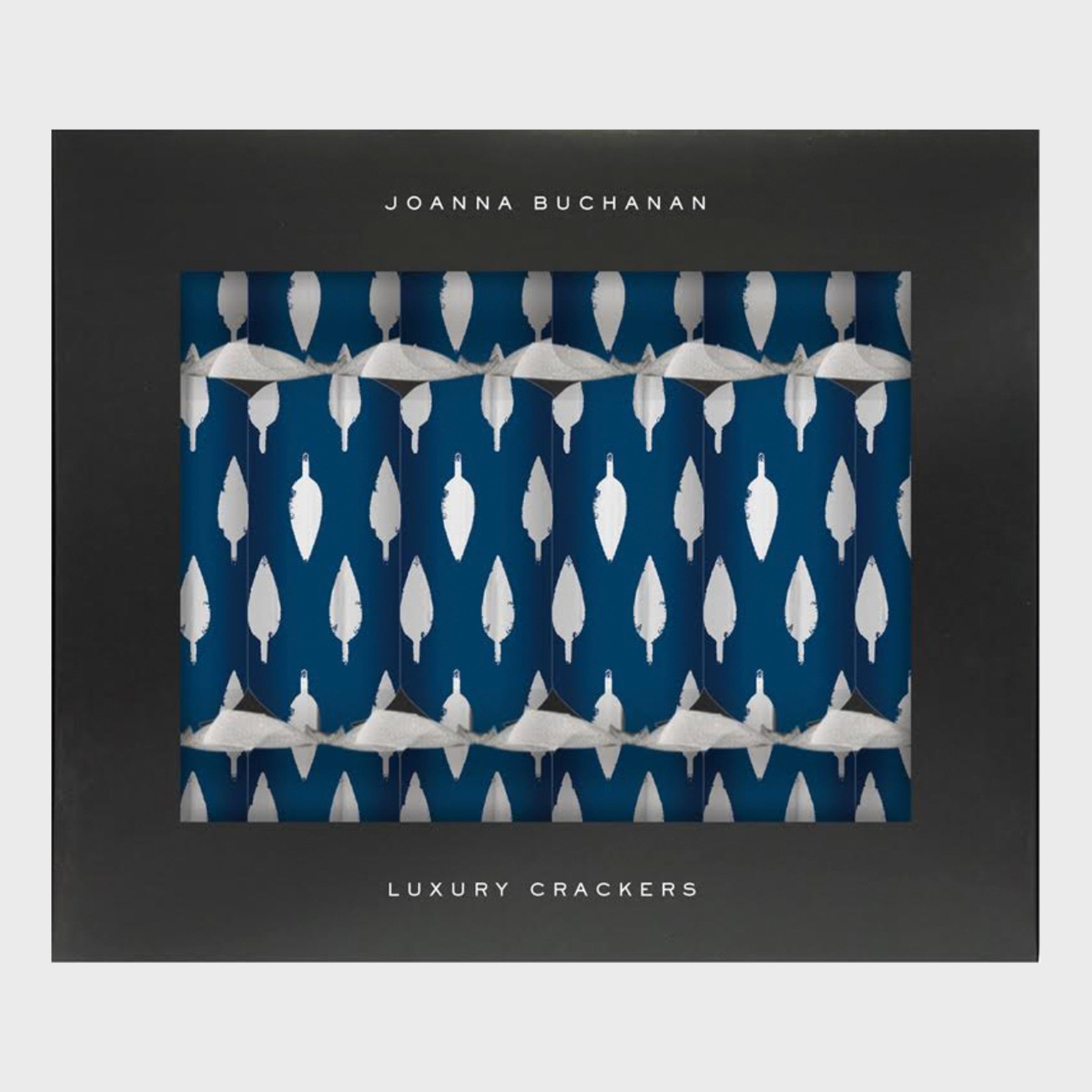 Luxury Celebration Crackers - Navy With Silver (Set of 6)