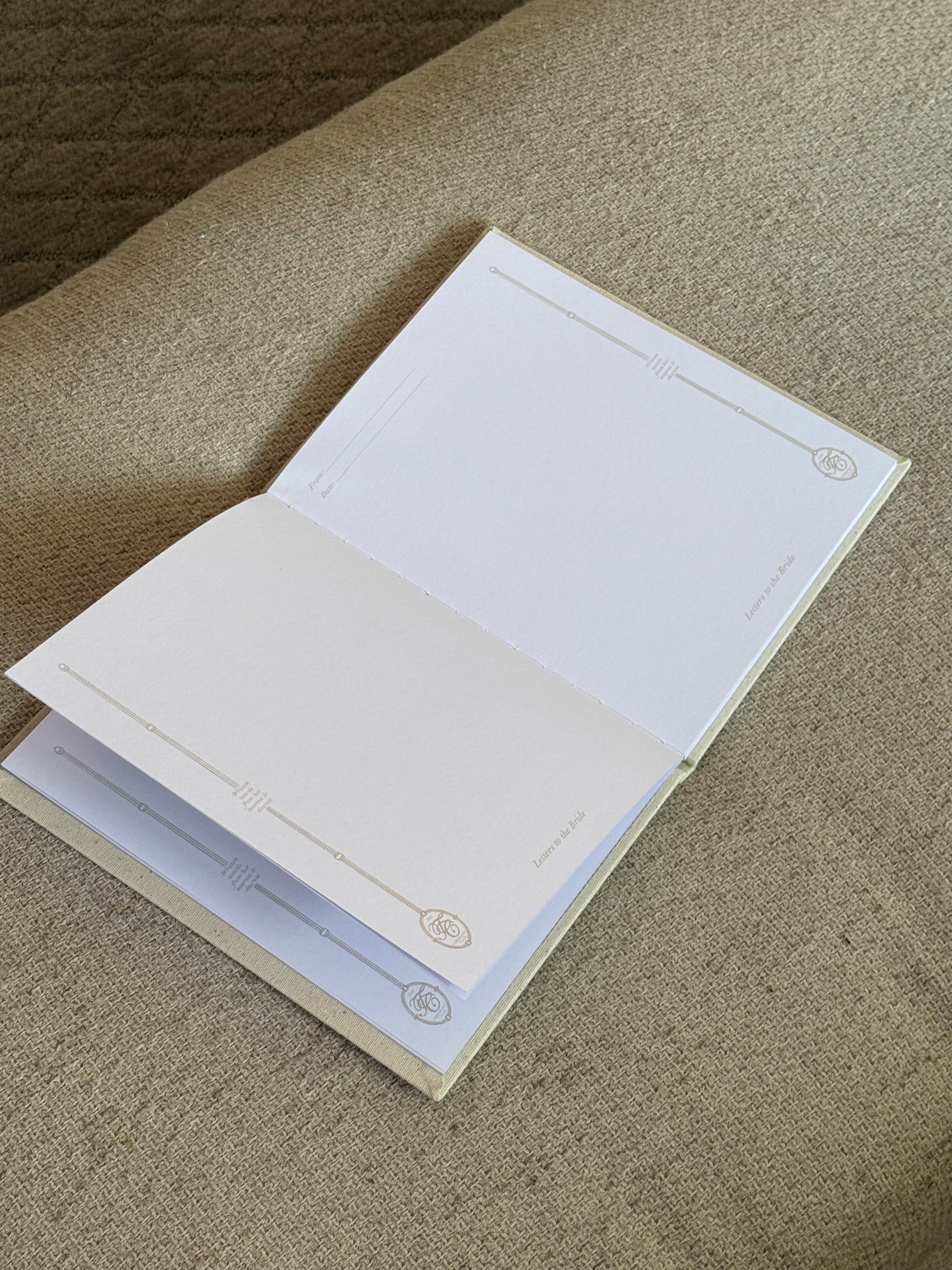 Letters to the Bride Book in Classic Linen