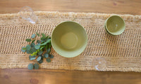 Lazio Crochet Raffia Table Runner, Woven Tabletop