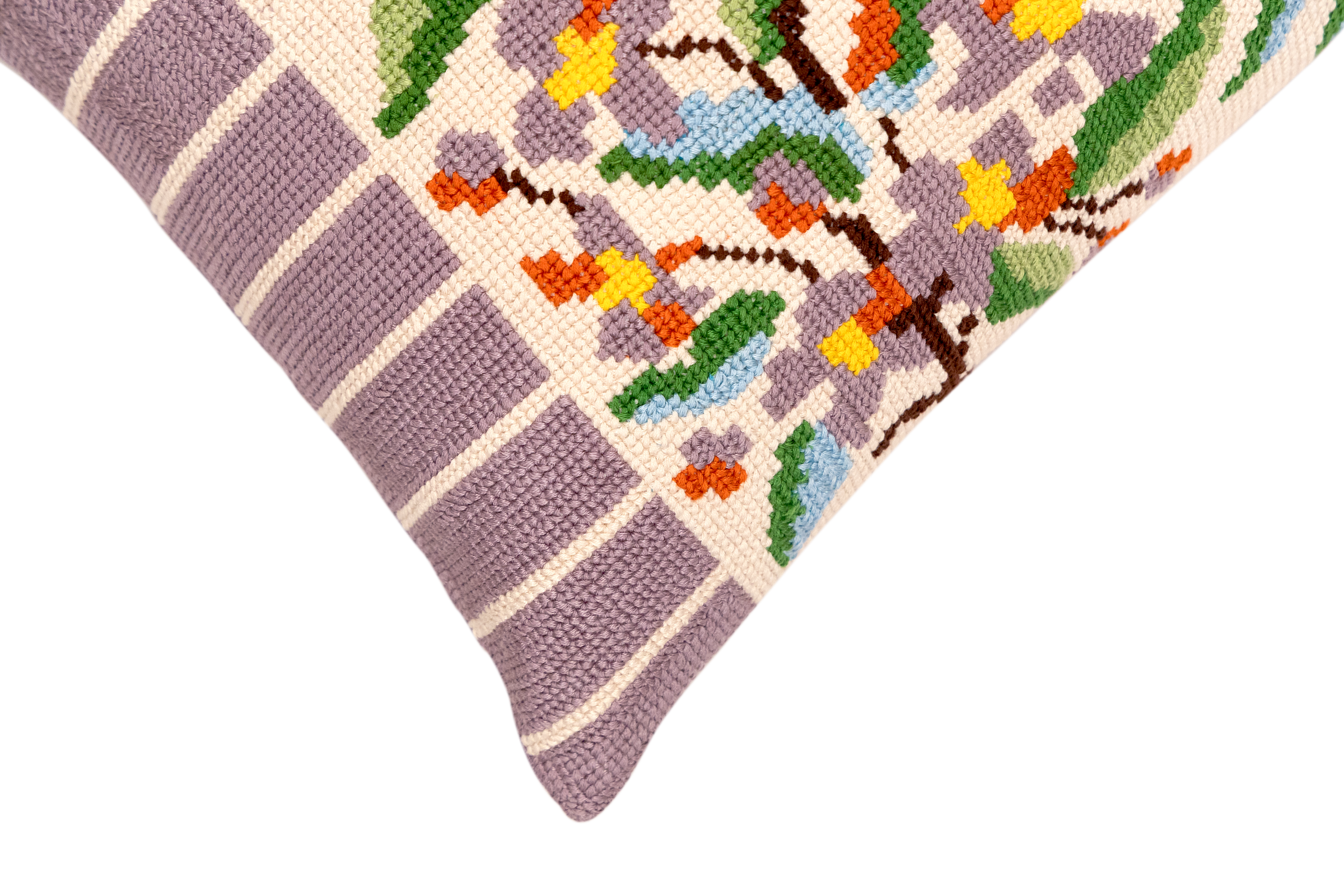 Cross-Stitch Pillow Cover 14×20 in