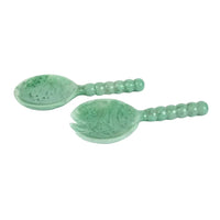 Hand-Poured Resin Salad Server Set - Green