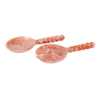 Resin Salad Server Set | Pink Hand-Poured | Set of 2