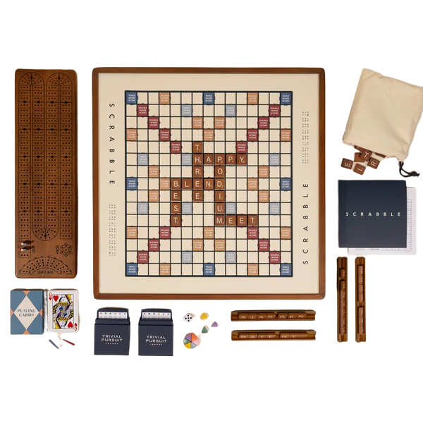 3-in-1 Game Collection: Scrabble, Trivial Pursuit & Cribbage