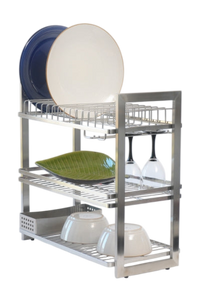 Patagonia 3-Tier Stainless Steel Dish Rack with Removable Tray