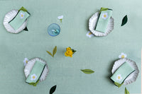 Hand Embroidered Spring Bloom Tablecloth 120" x 80"