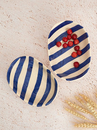 Ceramic Stripe Bowl (Set of 2)