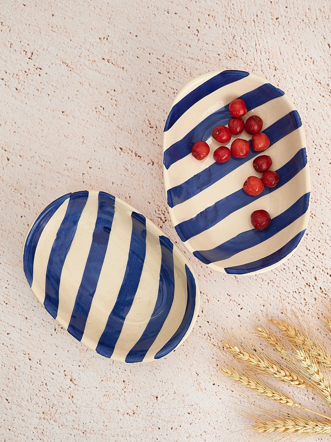 Ceramic Stripe Bowl (Set of 2)