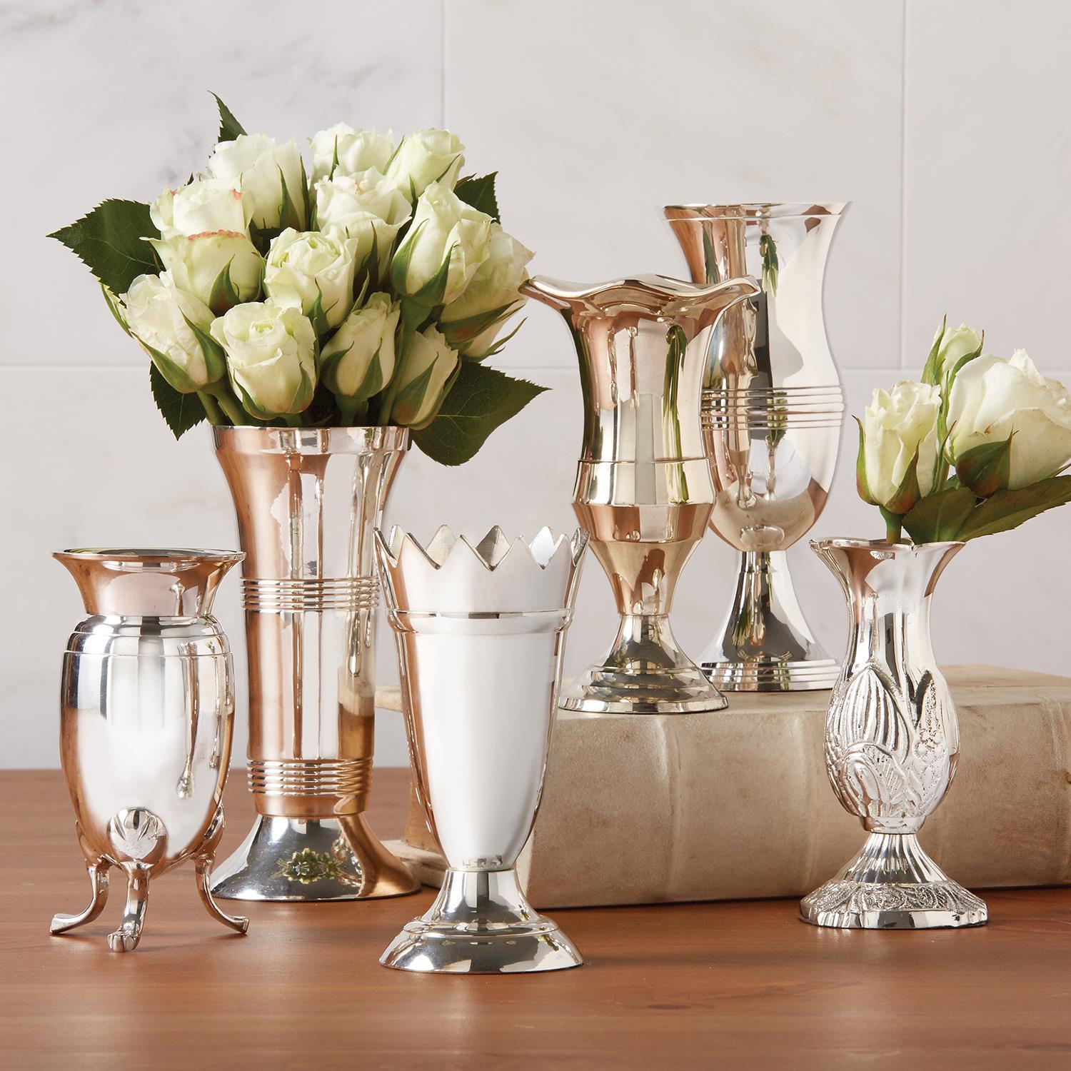 Queen Anne's Silver Vase (Set of 6)