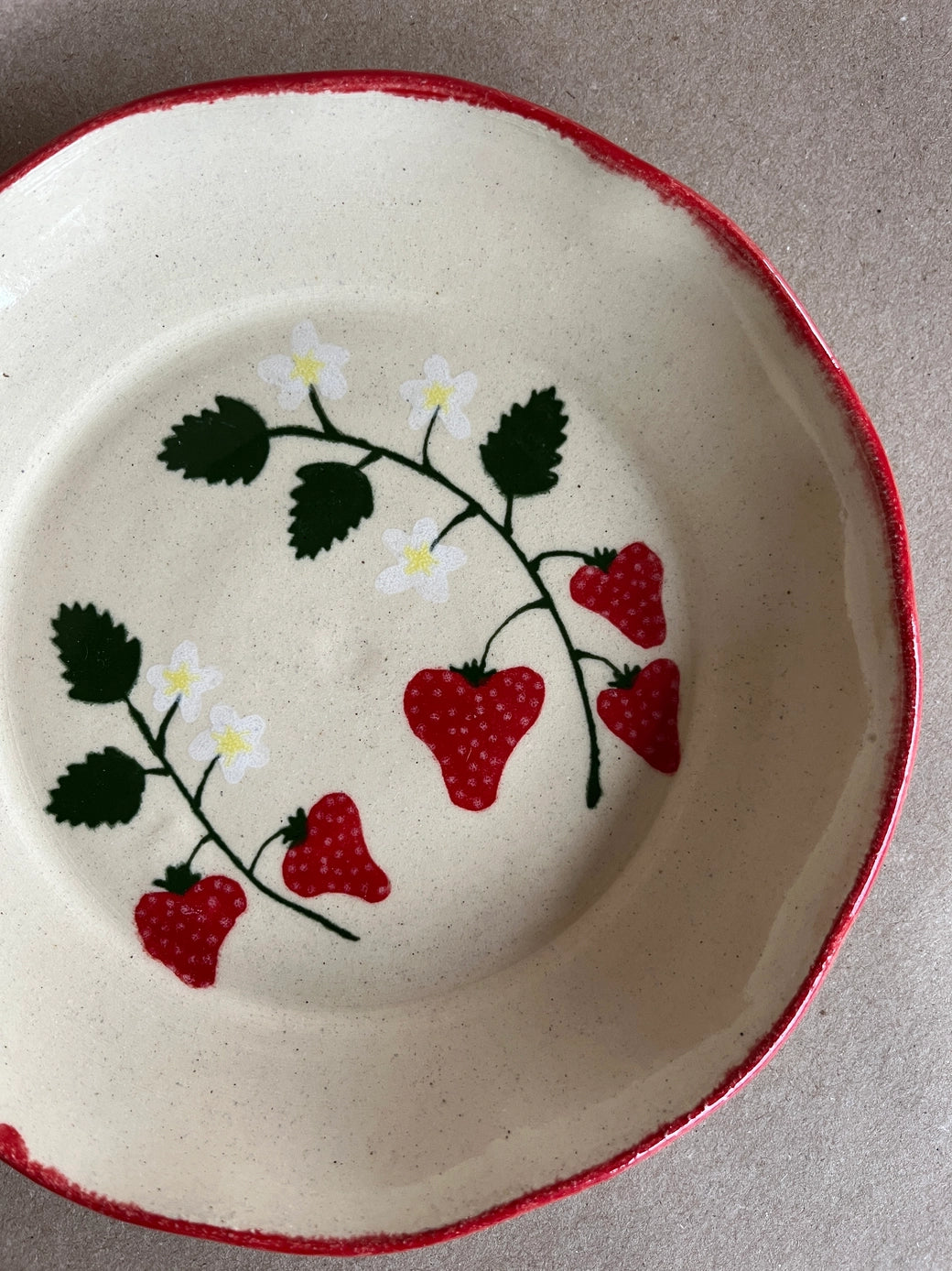 Strawberry Flowers Salad Plate (Set of 6)