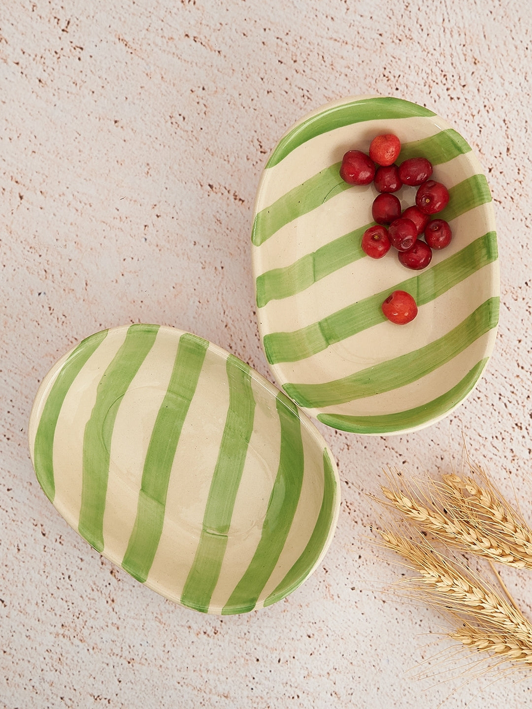 Ceramic Stripe Bowl (Set of 2)