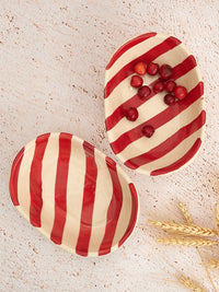 Ceramic Stripe Bowl (Set of 2)