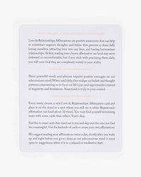 Mindful Affirmations for Love & Relationships