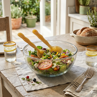 Hand-Poured Resin Salad Server Set - Peach