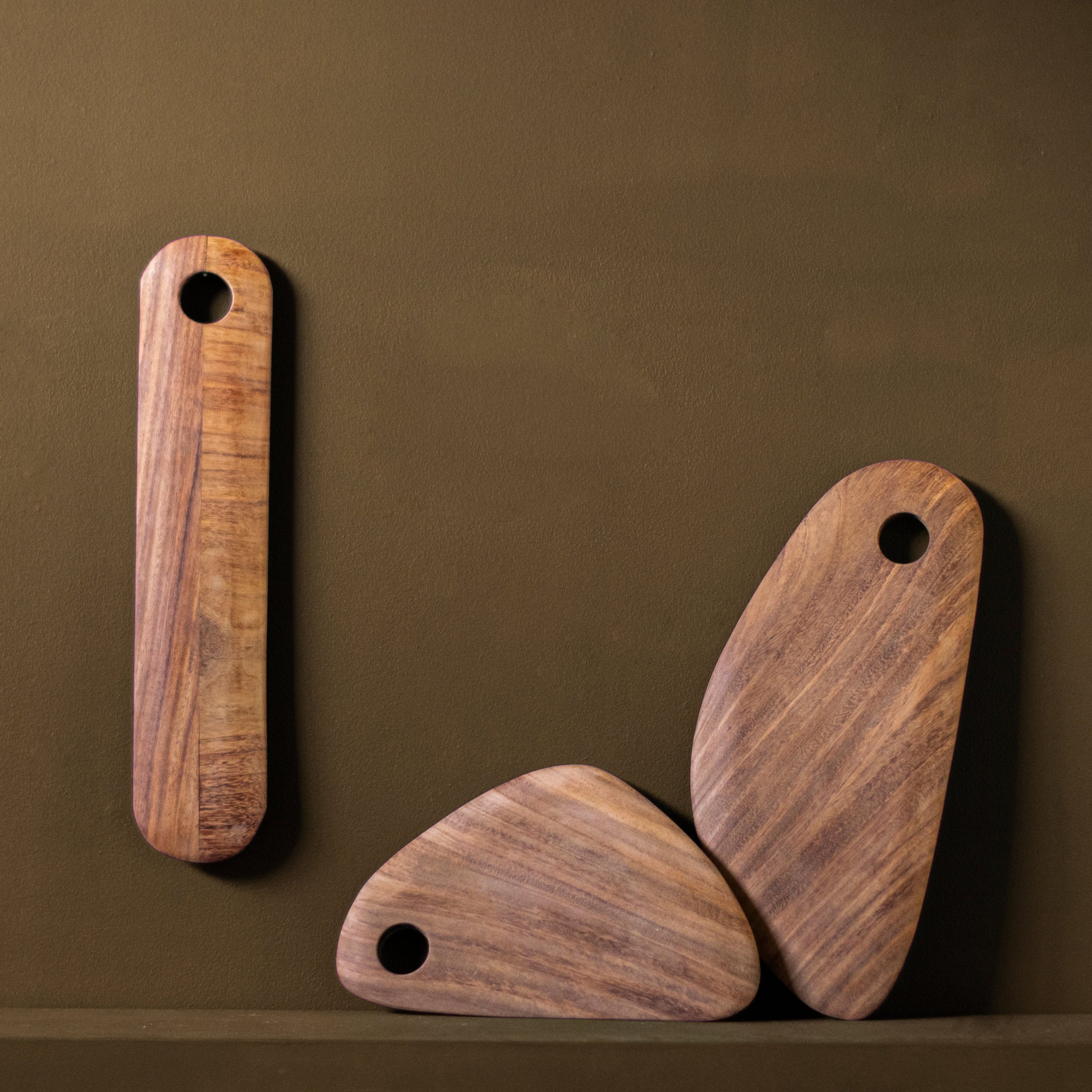 Large Hand-Carved Wooden Board by MESO