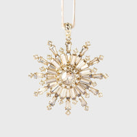 Dazzling Snowflake Hanging Ornament - Gold