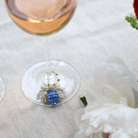 Bedazzled Bee Wine Charms - Dark Jewel Tones