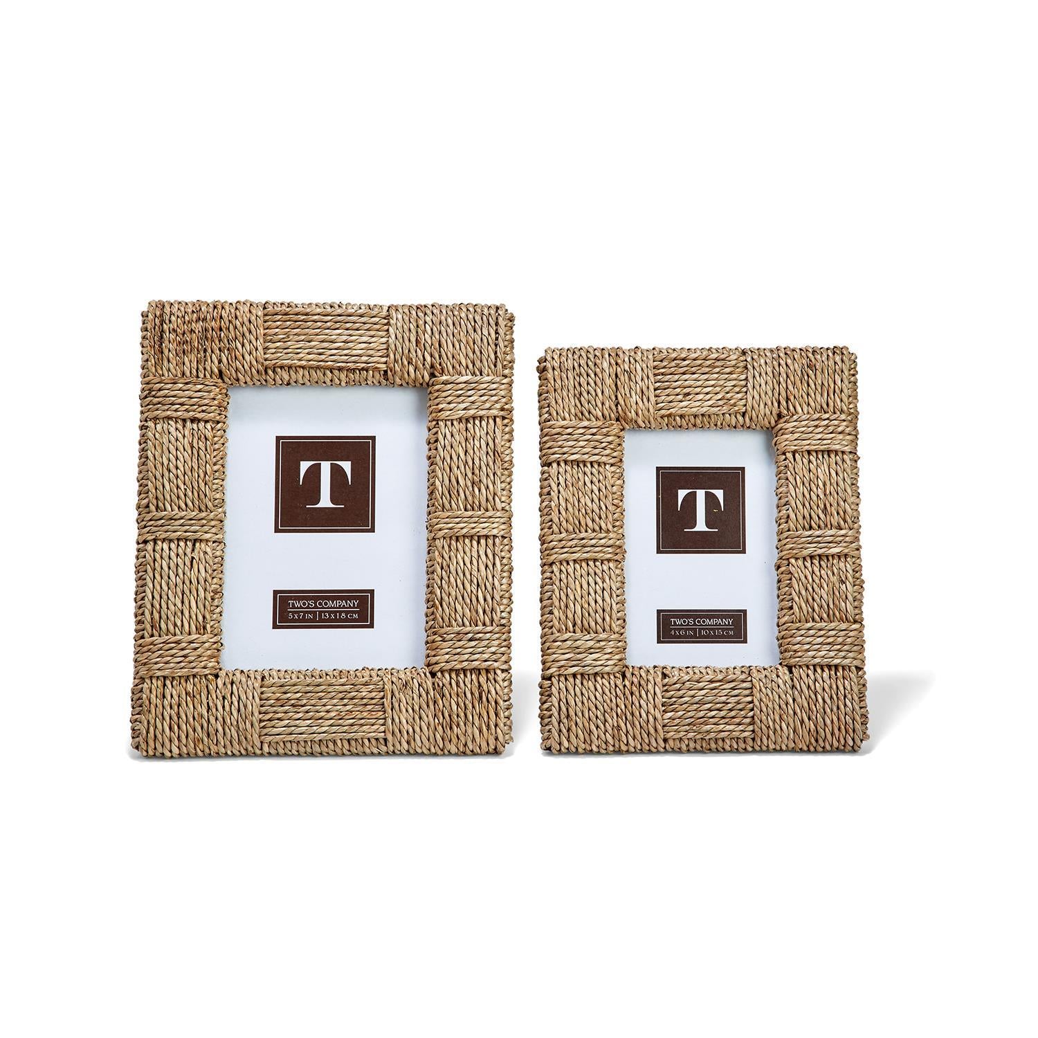 Sea Grass Photo Frames (Set of 2)