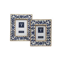 Blue Belle Bone Inlay Photo Frames (Set of 2)