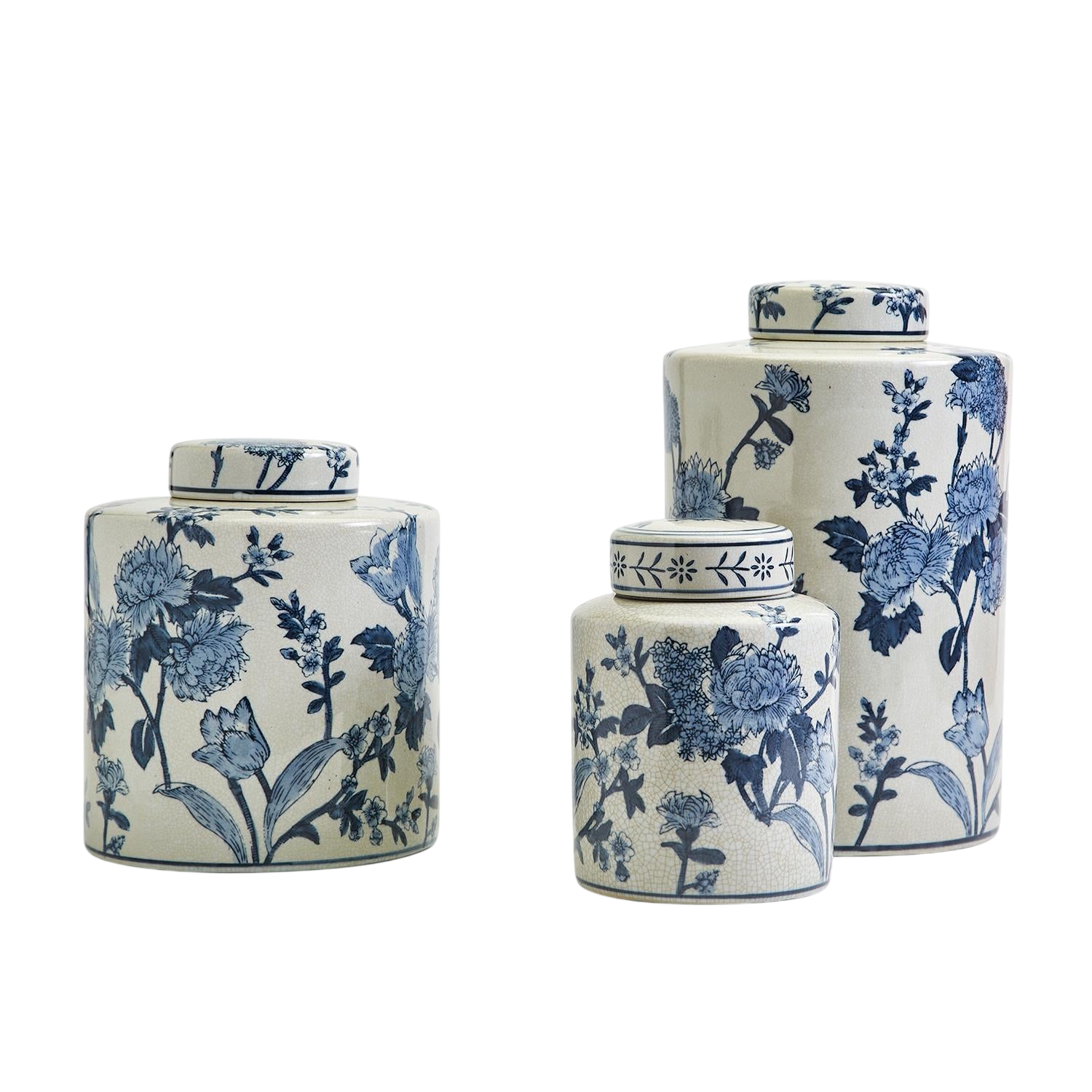 Japanese Blossom Tea Jars (Set of 3)