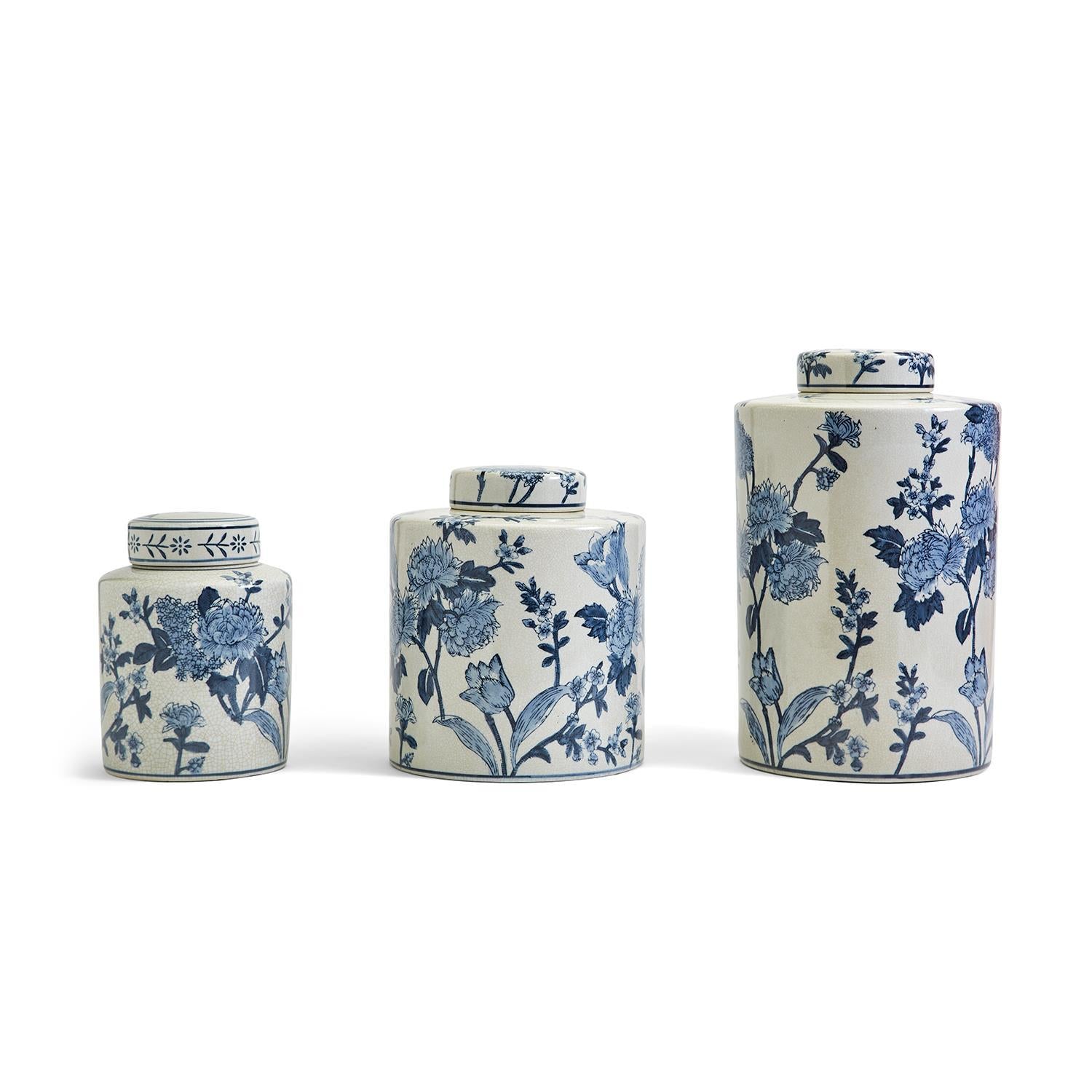 Japanese Blossom Tea Jars (Set of 3)