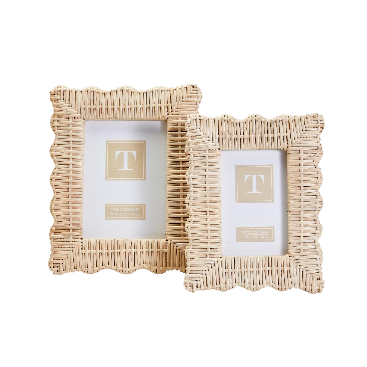 Wicker Weave Photo Frames (Set of 2)