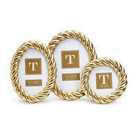 Gilded Rope Gold Finish Photo Frames (Set of 3)