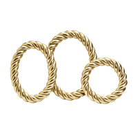 Gilded Rope Gold Finish Photo Frames (Set of 3)