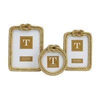 Golden Threads Top Knot Rope Photo Frames (Set of 3)