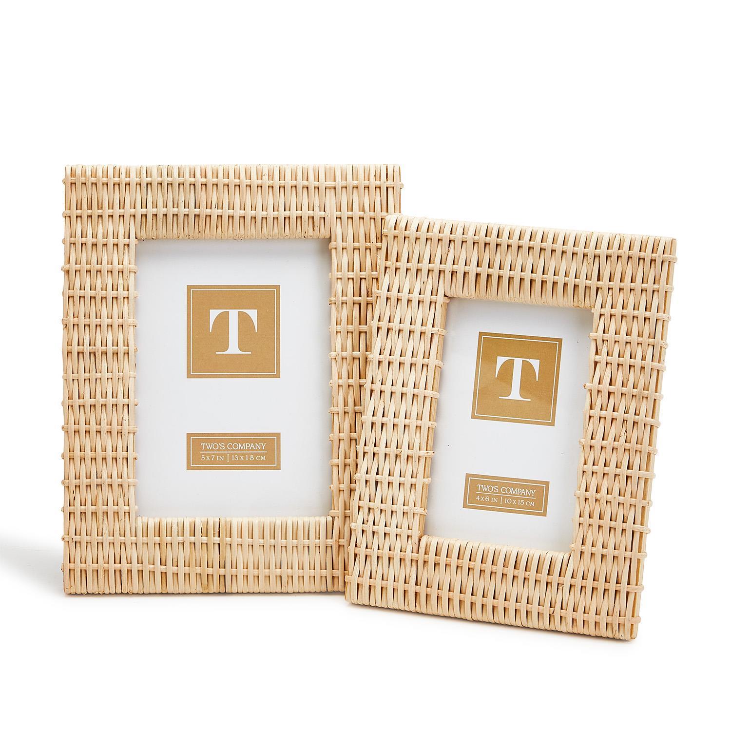 Criss Cross Weave Photo Frames (Set of 2)