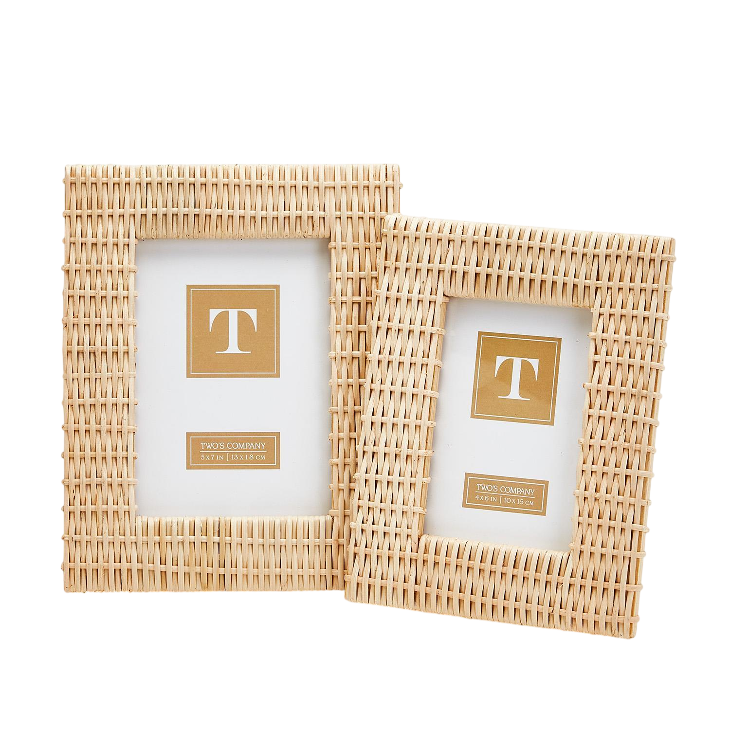 Criss Cross Weave Photo Frames (Set of 2)