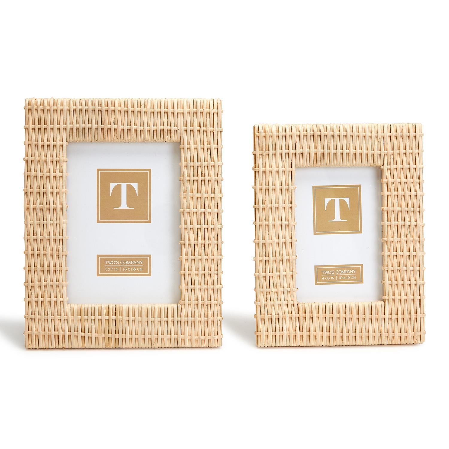 Criss Cross Weave Photo Frames (Set of 2)