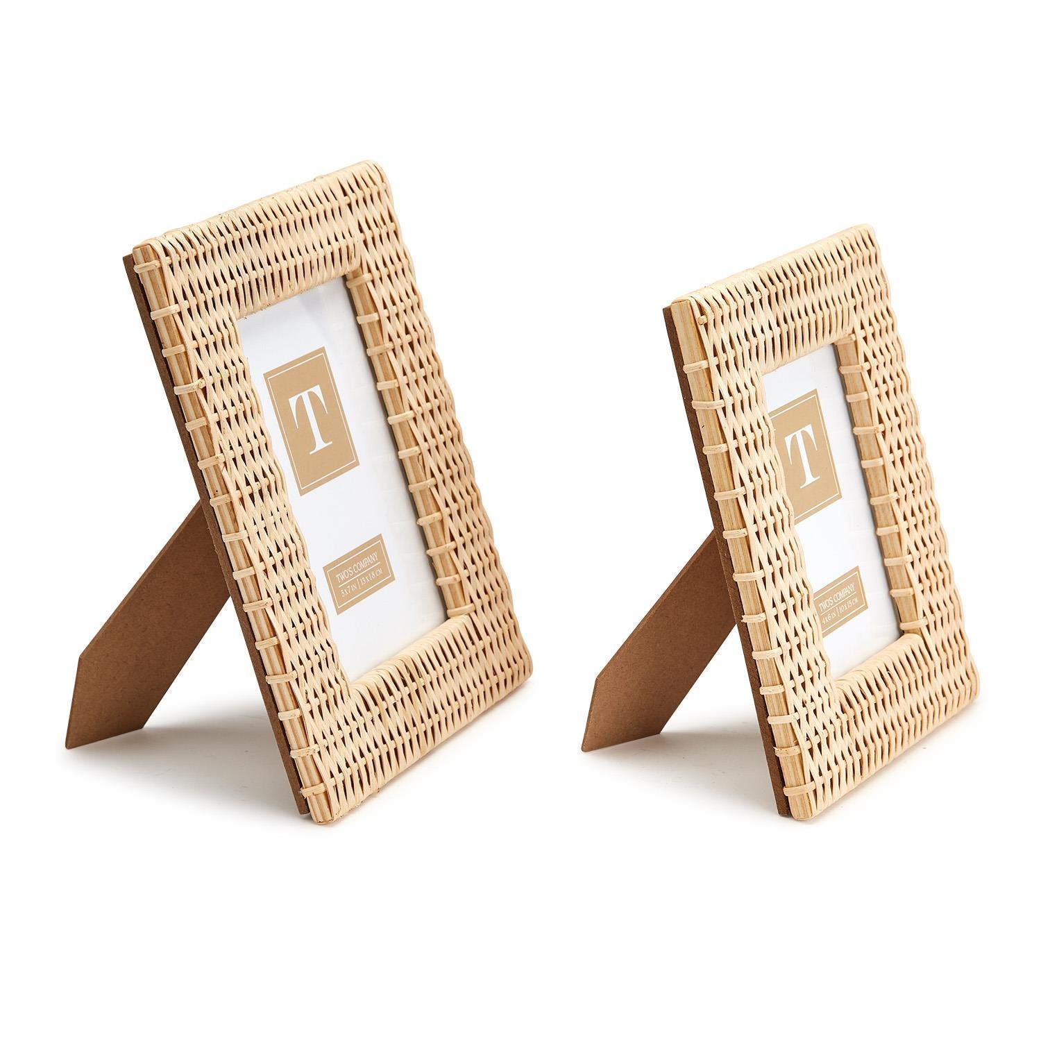 Criss Cross Weave Photo Frames (Set of 2)