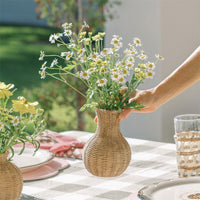 Natural Beauties Basket Weave Pattern Vases (Set of 5)
