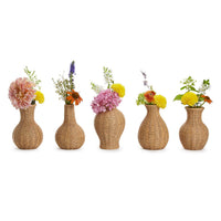 Natural Beauties Basket Weave Pattern Vases (Set of 5)
