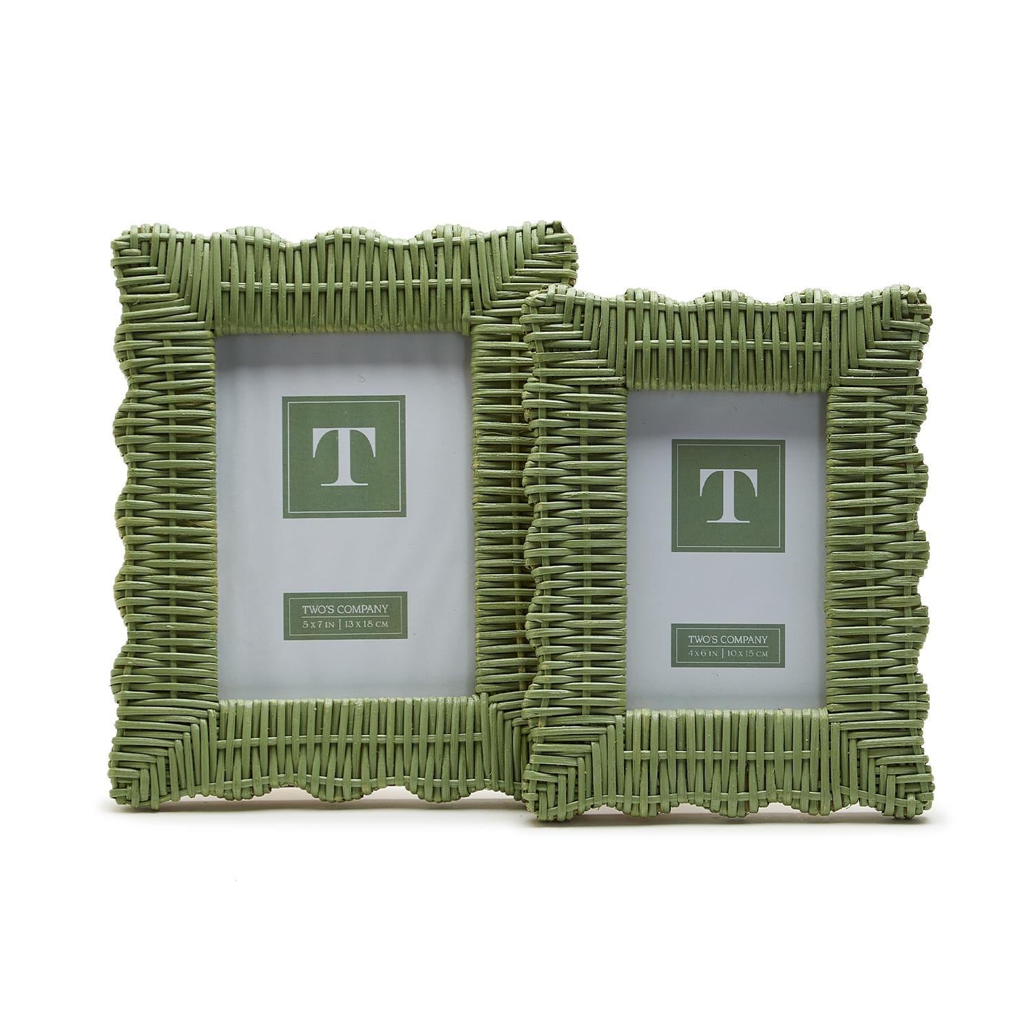 Wicker Weave Photo Frames (Set of 2)
