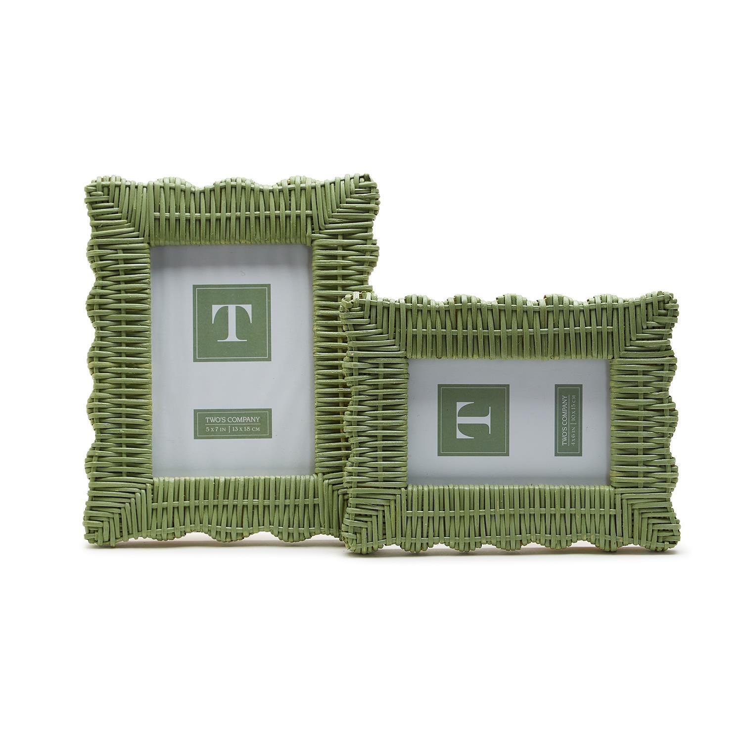 Wicker Weave Photo Frames (Set of 2)
