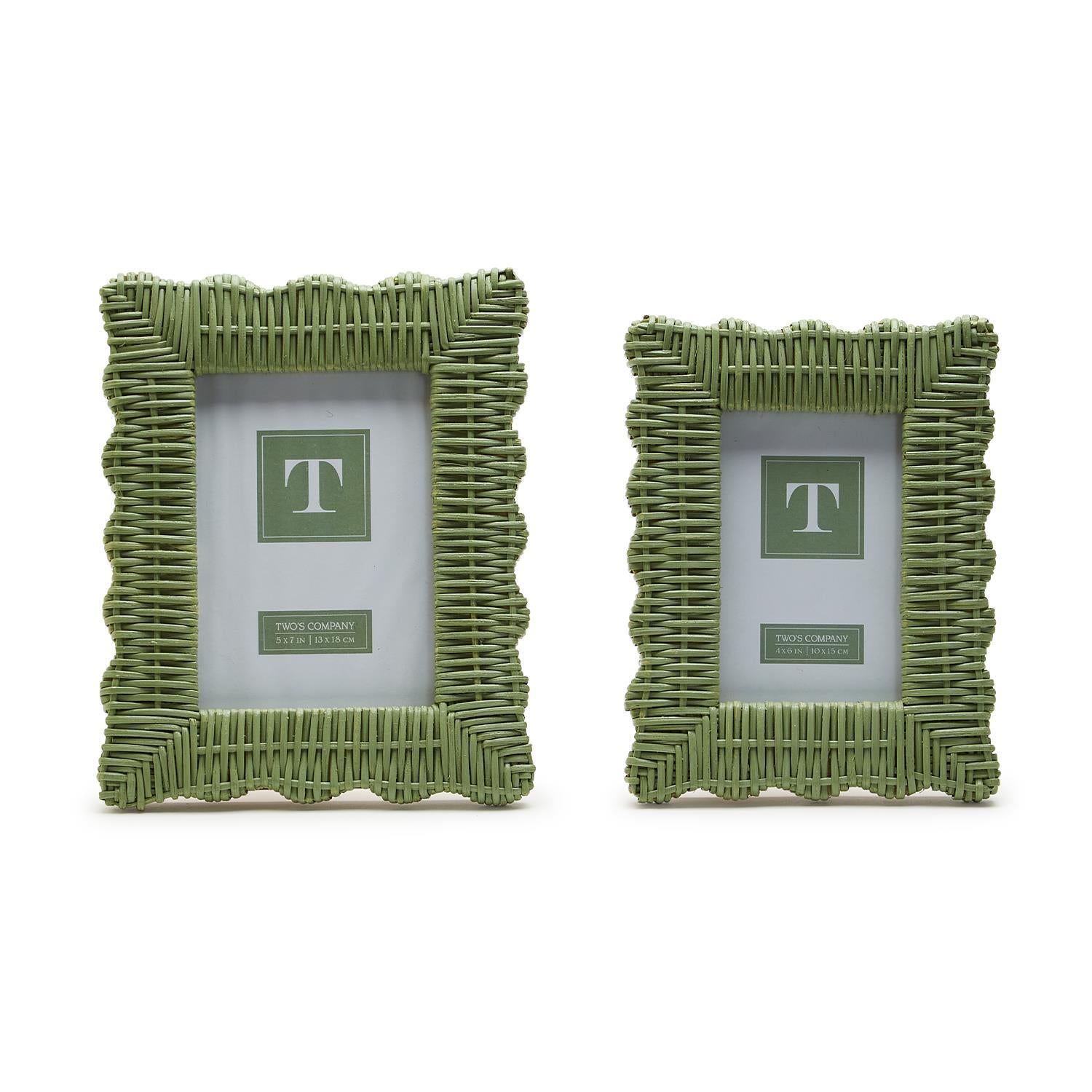 Wicker Weave Photo Frames (Set of 2)