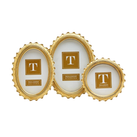 Gold Falcate Photo Frames (Set of 3)