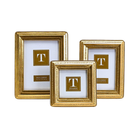 Gold Beaded Edge Photo Frames (Set of 3)