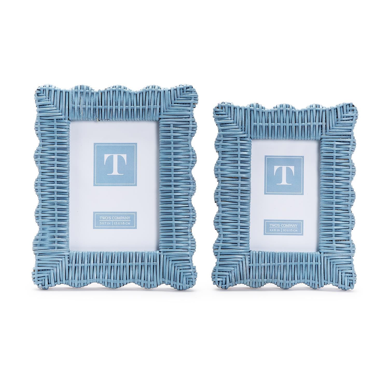 Wicker Weave Photo Frames (Set of 2)