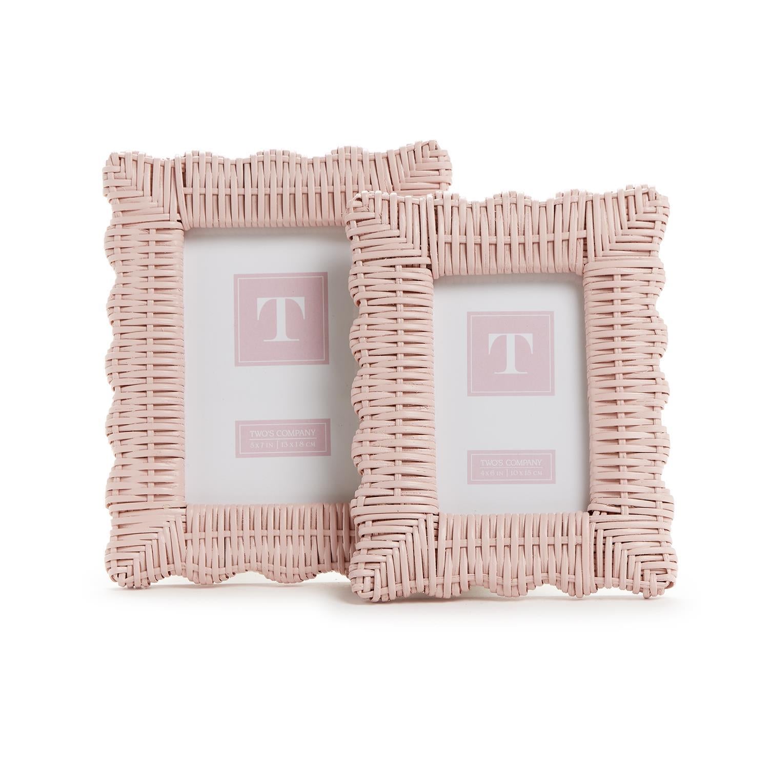 Wicker Weave Photo Frames (Set of 2)