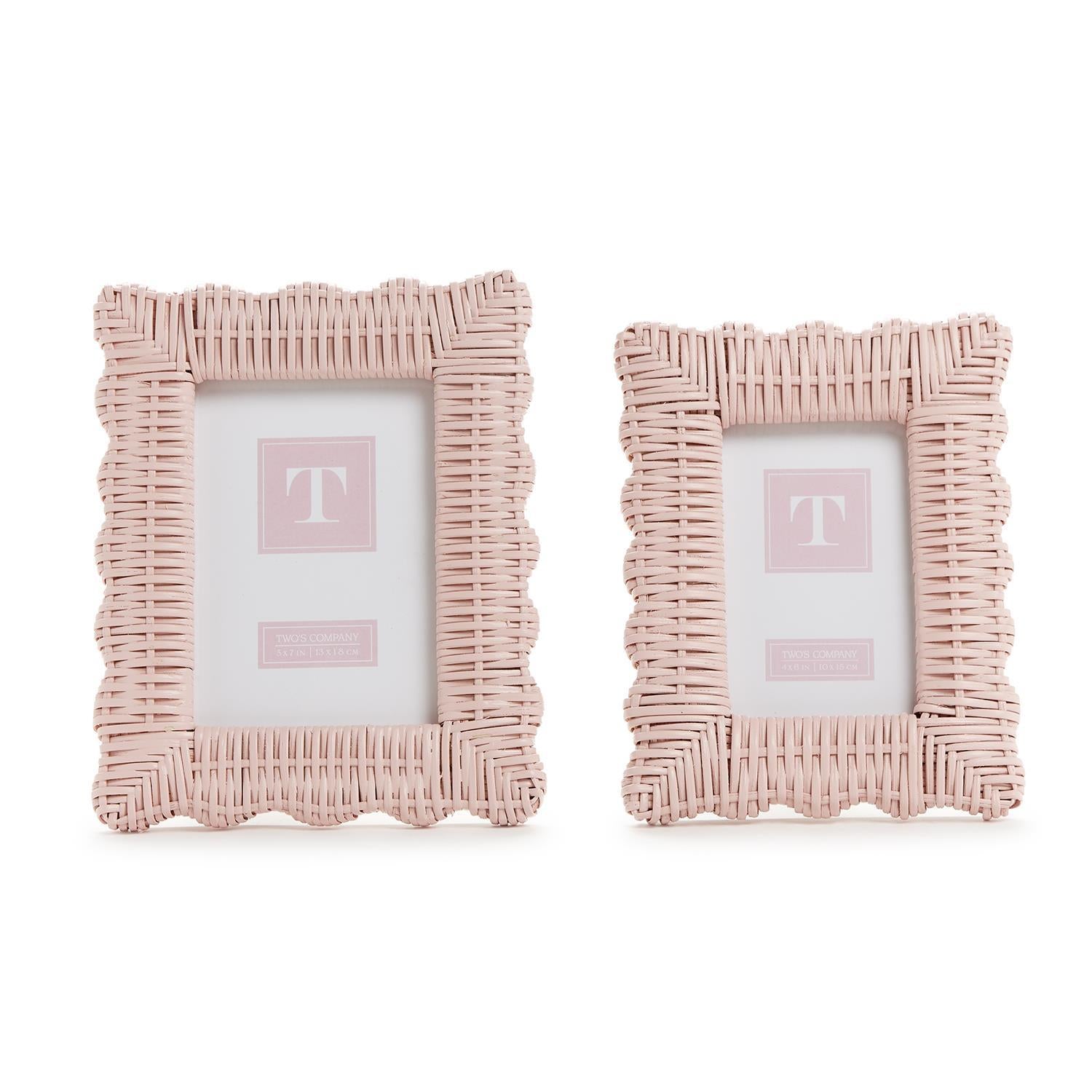 Wicker Weave Photo Frames (Set of 2)