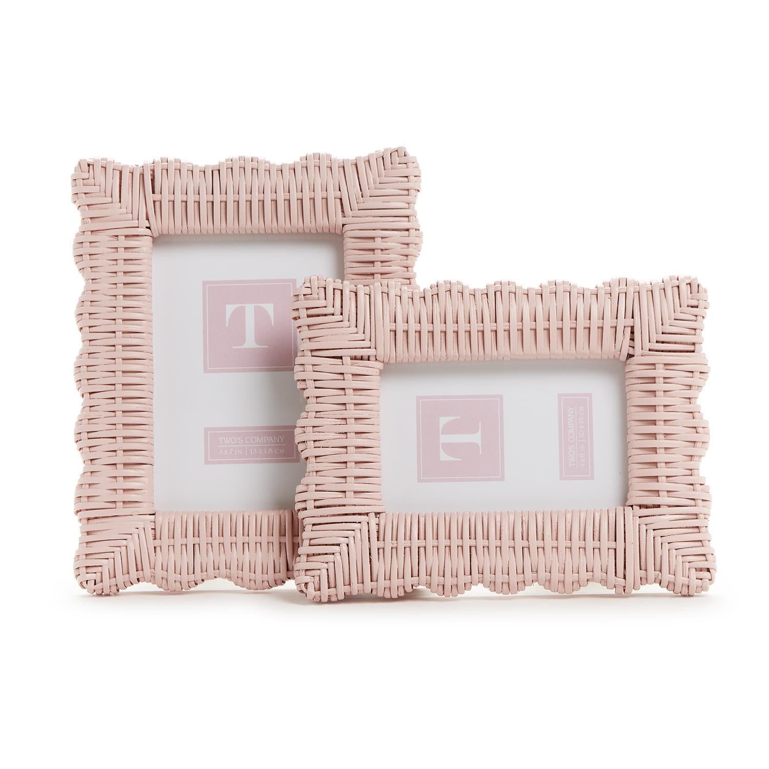 Wicker Weave Photo Frames (Set of 2)