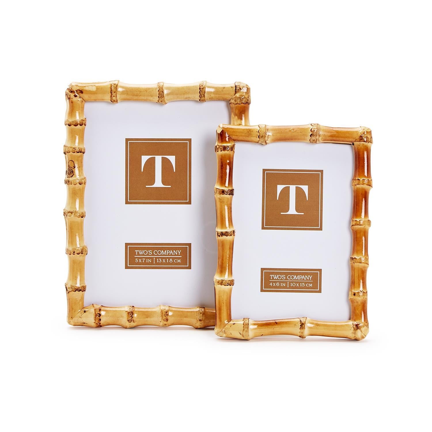 Blonde Bamboo Photo Frames (Set of 2)