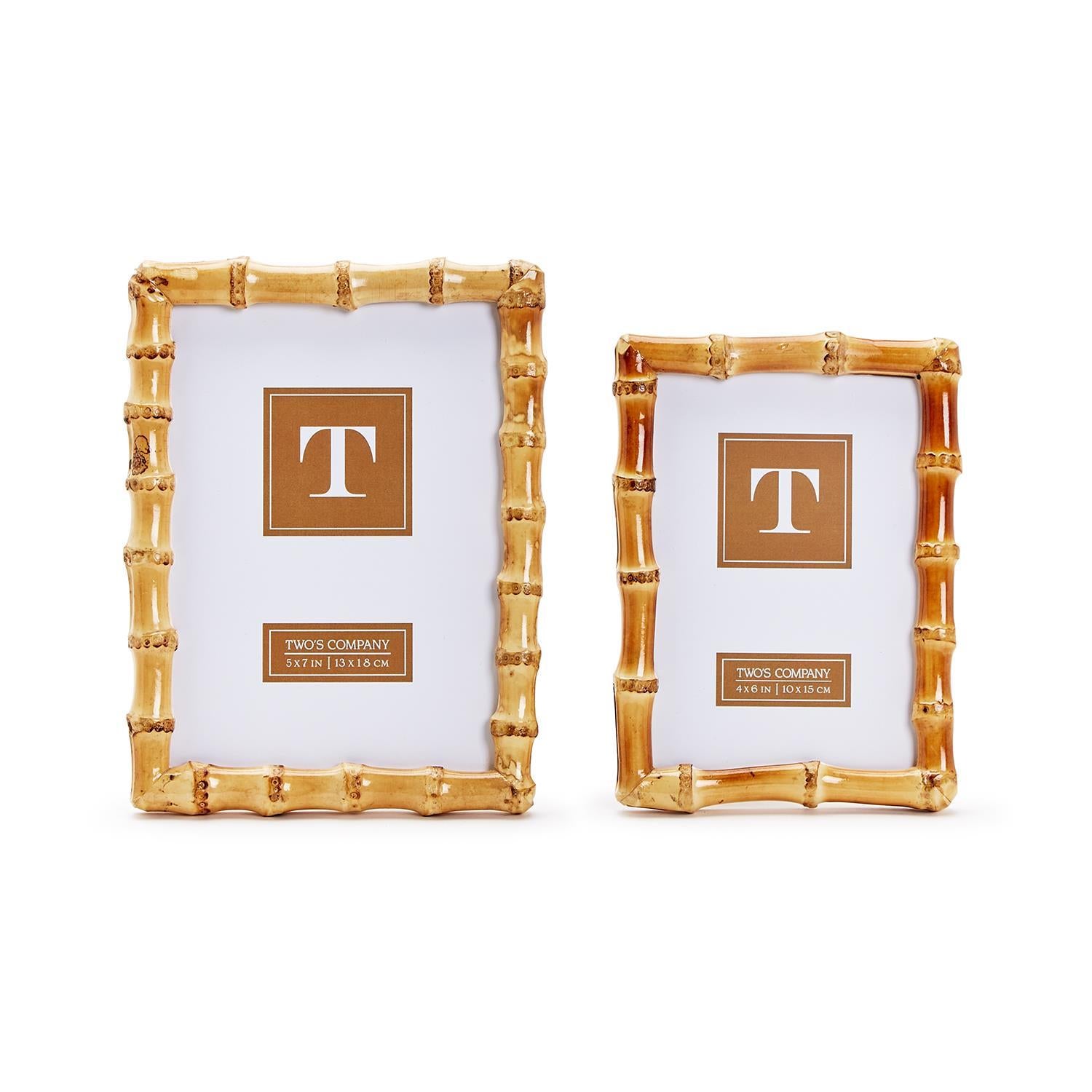 Blonde Bamboo Photo Frames (Set of 2)