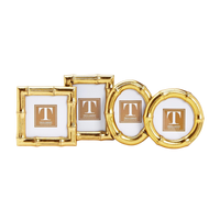Gold Faux Bamboo Photo Frames (Set of 4)