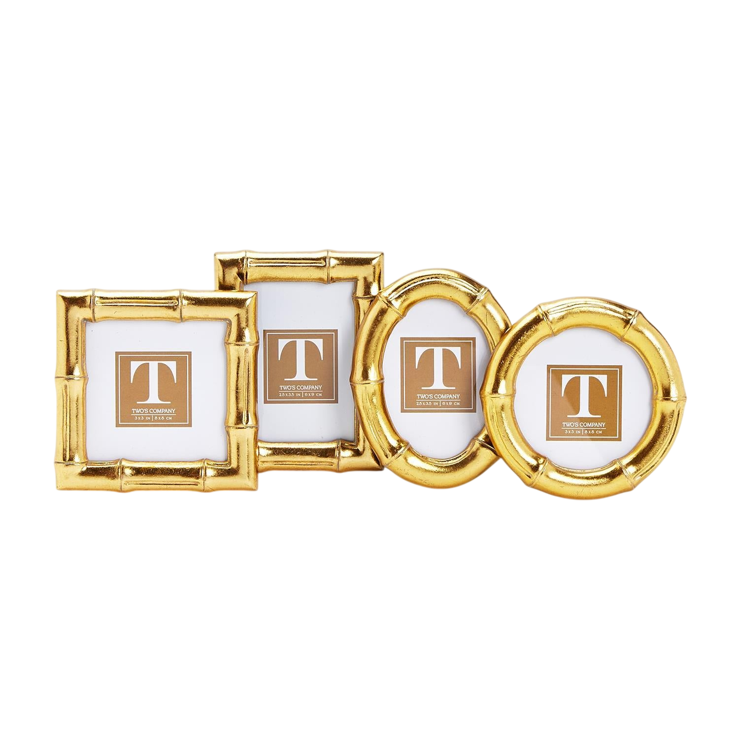 Gold Faux Bamboo Photo Frames (Set of 4)