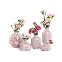 Pink Chinoiserie Vases (Set of 5)