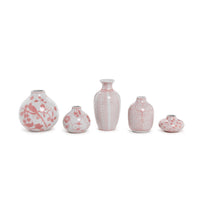 Pink Chinoiserie Vases (Set of 5)